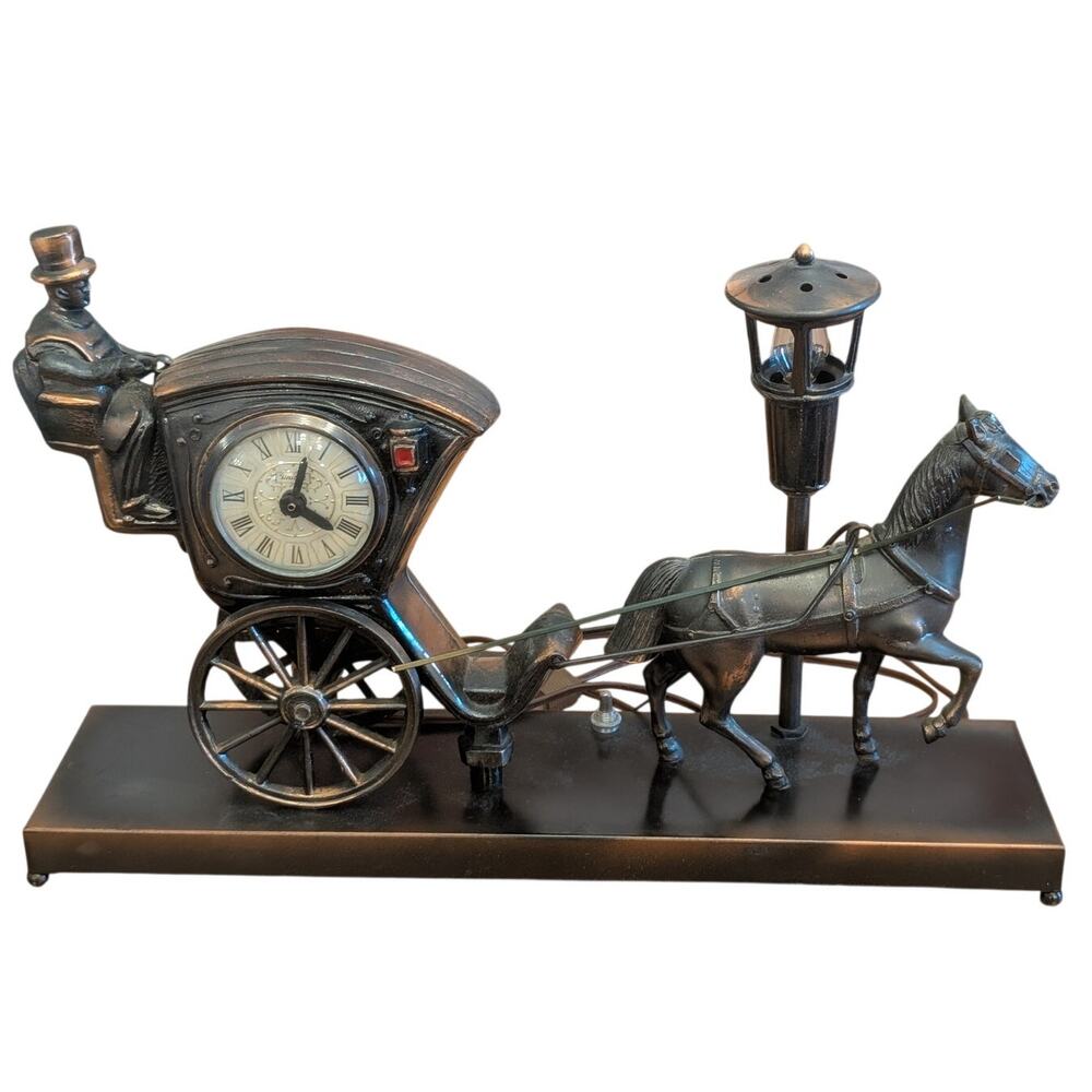 1950s Horse and Carriage- United Metal Goods Electric Mantel Clock